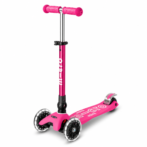 מקסי מיקרו דלוקס לד מתקפל ורוד Maxi Micro Deluxe Foldable LED Shocking Pink
